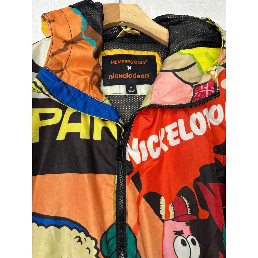 Members Only Nickelodeon Spongebob Patrick Star All Over Print Windbreaker Men M